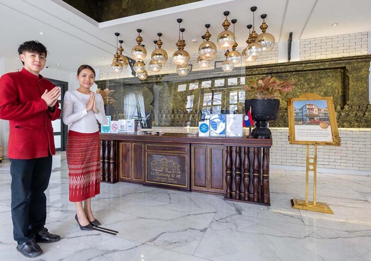 Le Thatluang D'Or Boutique Hotel Vientiane Exterior foto